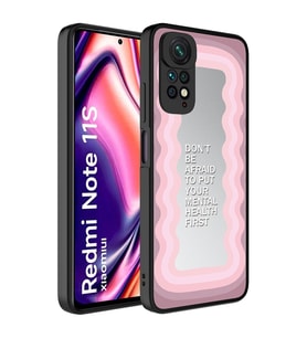 Xiaomi Redmi Note 11S Global Uyumlu Kılıf Aynalı Desenli Kamera Korumalı Parlak Zore Mirror Kapak