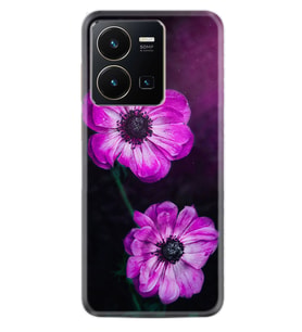 Vivo Y22 Kılıf Resimli Desenli Silikon Platinium Series Çiçekler 1869