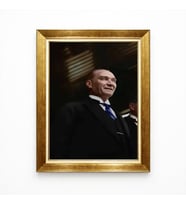 Tablore Atatürk Kanvas Tablo - Siyah Ceketli Karizmatik Portre - Dekoratif Duvar Tablosu