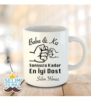 İsme ve Babalar Gününe Özel Kupa Bardak ve Anahtarlık Hediye-2
