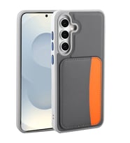Samsung Galaxy A36 Uyumlu Kılıf Kartlıklı Zore X-Kart Silikon Kapak (Koyu Gri)