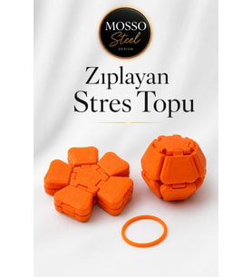 Zıplayan Stres Topu Clicker Stres Topu – Lastik Mekanizmalı 3D Baskı Mekanik Fidget Oyuncak - Hoplaç - Zıplaç