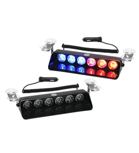 S6 Led Mavi - Kırmızı Çakar Modül Mercekli Çakmaklık Girişli