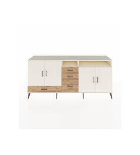 Hyperion Konsol 5 Raflı 4 Çekmeceli 4 Kapaklı 220x44x99 Aytaşı-Aytaşı/Çam