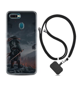 Oppo A5S A15 A16 A54 A55 A73 A74 Kılıf Boyun Askılı Silikon Warrior 1653