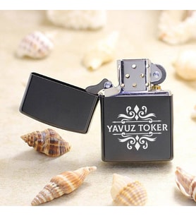 Authentic İsimli Metal Siyah Çakmak