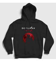 Presmono Unisex Siyah Poster Anime Devilman Crybaby Kapüşonlu Sweatshirt 460977tt