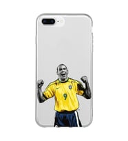 Iphone 7 Plus ve 8 Plus Uyumlu Ronaldo Nazario Futbol Tasarımlı Şeffaf Telefon Kılıfı
