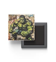 Hulk - Baskılı Buzdolap Magneti Kare - 9x9 cm