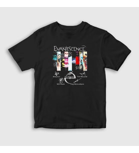 Presmono Unisex Çocuk Siyah Signs Evanescence T-Shirt 387042tt