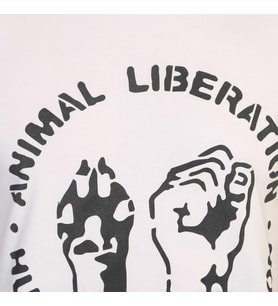 Bant Giyim - Animal Liberation Beyaz Erkek T-shirt Tişört