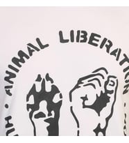 Bant Giyim - Animal Liberation Beyaz Erkek T-shirt Tişört