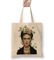 Frida Kahlo 8 Bez Çanta Uzun Saplı