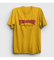 Presmono Unisex Sarı Logo V3 Thrasher T-Shirt 278543tt (Sarı)