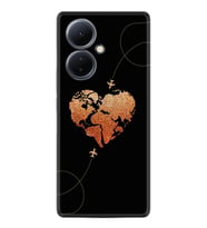 Vivo V29 Lite Kılıf Silikon Desen Özel Seri Plane Heart 1721