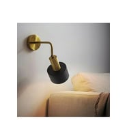 Mylights Eskitme Gold Siyah Duvar Apliği E27 Duylu Modern Retro Stil Metal Başlıklı Kaplama