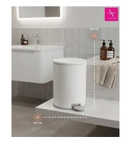 CİGO ÇLK.PEDALLI ÇÖP 3LT.MAT BEYAZ/GRİ -100372