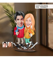 BK Gift Kişiye Özel Sevgililer Karikatürlü Büyük Boy Ahşap Biblo-107, Arkadaşa Hediye , Sevgiliye Hediye, Kişiye Özel Biblolar