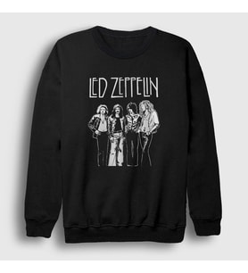 Presmono Unisex Siyah Band Led Zeppelin Sweatshirt 95497tt