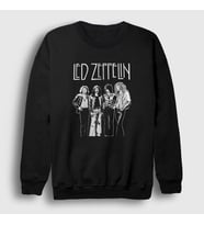 Presmono Unisex Siyah Band Led Zeppelin Sweatshirt 95497tt