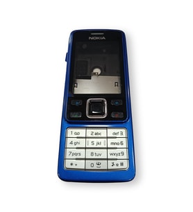 Nokia 6300 Kasa Nokia 6300 Uyumlu Kasa Parlement Mavisi Renk Orta Kasa ön kapak Arka Kapak Tuş Takımı Full Set