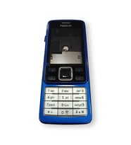 Nokia 6300 Kasa Nokia 6300 Uyumlu Kasa Parlement Mavisi Renk Orta Kasa ön kapak Arka Kapak Tuş Takımı Full Set