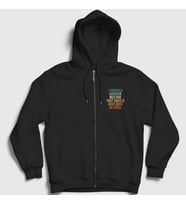 Presmono Unisex Siyah I Survived Another Meeting Ofis Beyaz Yaka Fermuarlı Kapüşonlu Sweatshirt 465193tt