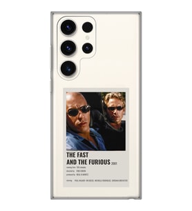 Samsung Galaxy S24 ULTRA Uyumlu Hızlı ve Öfkeli Minimalist Poster Desenli Şeffaf Telefon Kılıfı