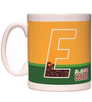 E Harfi Ok But First Coffee Kafein Kahve Tasarım  Harfli Kupa Bardak