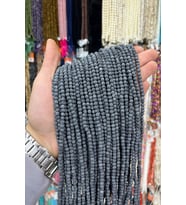 Hematit Taşı Küre Kesim Mat Gri 5mm Doğal Taş Dizi