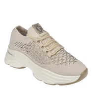 Voyager Taş Detaylı Triko Kadın Spor Ayakkabı Sneaker VOY-064 BEJ