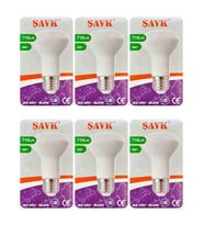 (6 Adet) Şavk 8W (54W) Sarı Işık (3000K) E27 Duylu (Kalın Duy) Led R63 Ampul