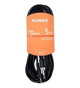 Tunex 1x3.5 mm Stereo 1x6.3 mm Mono Kablo ZY-150 - 5m (Beyaz)