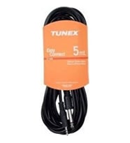 Tunex 1x3.5 mm Stereo 1x6.3 mm Mono Kablo ZY-150 - 5m (Beyaz)