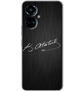 Tecno Camon 19 Pro Kılıf HD Desen Baskılı Kılıf - İmza Atatürk