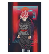 Dragon Ball Super - Goku Siyah Gül Tablo Ahşap Poster Dekoratif