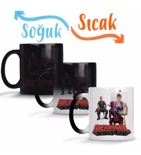 Deadpool Sihirli Kupa Bardak Porselen