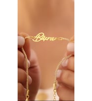 14 Şubat Özel İsmini Su Yoluna Ekle bilekliği 925 Ayar (Gold)