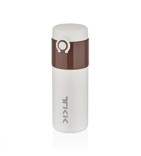 VAGONLİFE TKK ÇELİK TERMOS BEYAZ-CEVİZ 450ML T2007