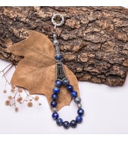 Lapis Lazuli Doğaltaşı Tesbih Model Anahtarlık (Çok Renkli)