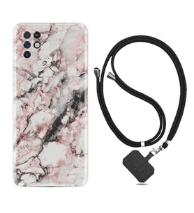 INFINIX Note 11 Pro Note 10 Hot 9 Play Kılıf Boyun Askılı Silikon Colorfull Marble 2 1389