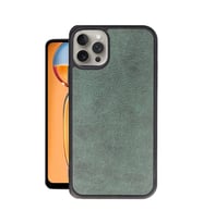Apple İphone 15 Pro Kılıf Aras Deri Kapak - Koyu Yeşil