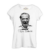 Charles Bukowski Beyaz Kadın Tshirt