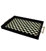 Glore A08-006 Damalı El Geçmekli Tepsi 31x46 Cm 81829