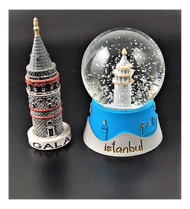 Dekoratif Galata Kulesi İkili Set