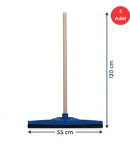 Mulpex Çekpas Yersil 55 cm + Ahşap Vidalı Sap 120 cm Seti x 3 Adet