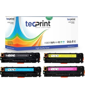 Tecprint Hp CB540 CB541 CB542 CB543 Muadil Toner Seti 4 Renk Siyah Mavi Sarı Kırmızı (Cmyk)
