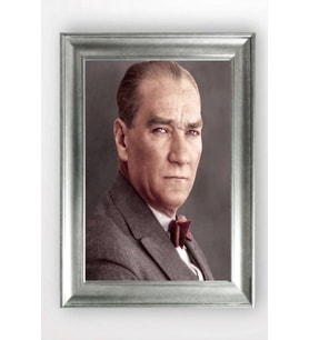 Gümüş Çerçeveli Atatürk Tablo cv804