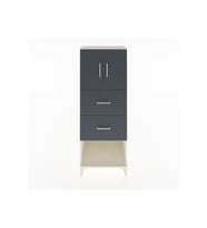 Hyperion Dolap 2 Raflı 2 Çekmeceli 2 Kapaklı 60x44x163 Aytaşı-Antrasit