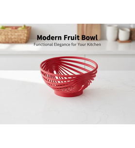 Modern Meyve Kasesi – 3D Baskılı Mutfak Sepeti